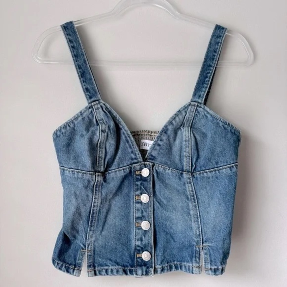 SOLD - Zara Blue Denim Tank Top